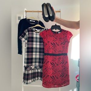 Brooks Brothers girls dresses (size 6) Docksteps leather ballet shoes (s…